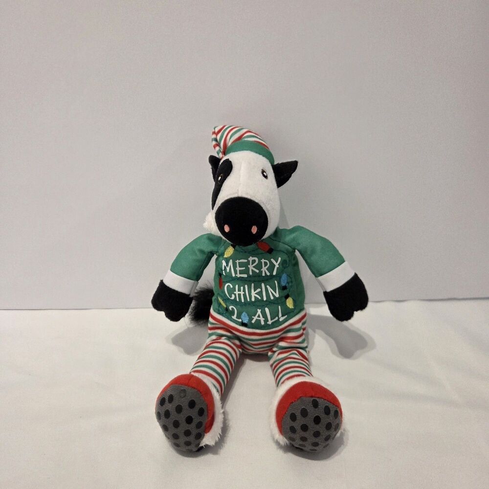 Chick-fil-A Plush Cow 10" Merry Chikin 2 All Christmas Holiday Stuffed Animal